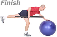 Image 2 - One Leg, One Arm Row with Sissel Exercise Ball and Sissel Body Toning Bar