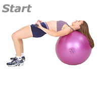 Thumb - Bridge Glute Drop Supine on Sissel Exercise Ball with Sissel Body Toning Bar
