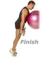 Image 2 - Incline Standing Calf Raises with Sissel Exercise Ball and Dumbbells