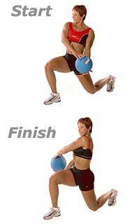 Thumb - Lunge Cross-Overs with Medicine Ball