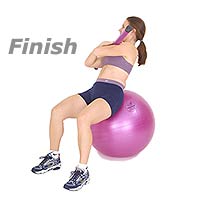 Image 2 - Side Crunch on Sissel  Exercise Ball with Sissel Body Toning Bar