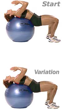 Supine Abdominal Stretch with Sissel Exercise Ball