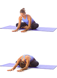 Image 2 - Yoga: Crossed leg forward bend