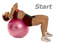 Thumb - Abdominal Crunch on Sissel Exercise Ball  