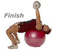 Image 2 - Decline Dumbbell Press on Sissel Swiss Ball Pro