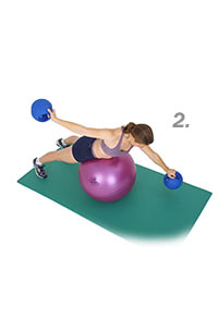Image 2 - Front Crawl on Sissel Exercise Ball with Sissel Power Weight Ball