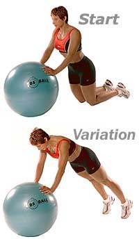 Thumb - Kneeling Push-Ups on Sissel Exercise Ball