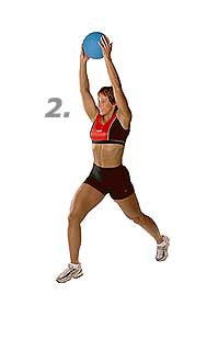 Image 2 - Lunge Cross-Overs with Medicine Ball