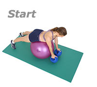 Prone Reverse Fly on Sissel Exercise Ball with Sissel Power Weight Ball