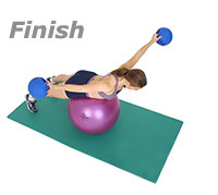 Image 2 - Prone Reverse Fly on Sissel Exercise Ball with Sissel Power Weight Ball