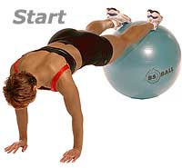 Push-Ups with Feet on Sissel Exercise Ball (Level 2)  