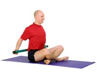Sitting Chest Stretch with Sissel Body Toning Bar