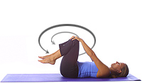 Yoga: Crossed leg forward bend